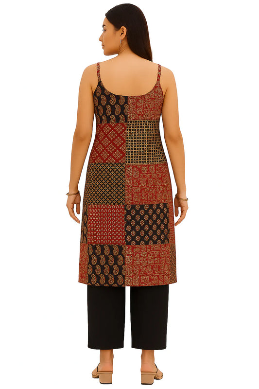 Jaipuri Patchwork Cotton Kurti with Palazzo