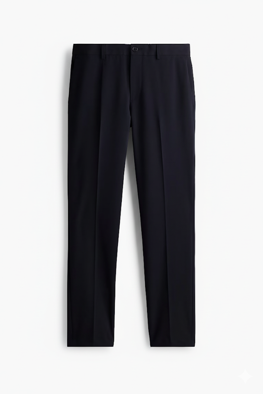 Navy Blue Cotton Trouser