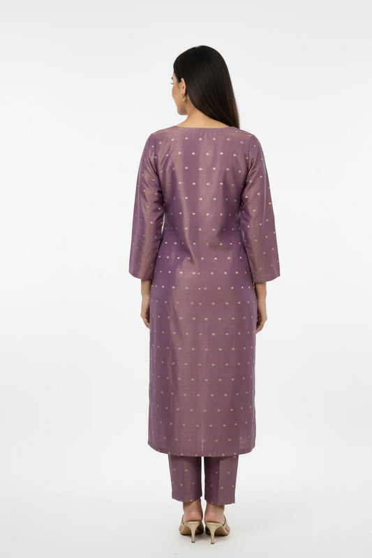 Banarasi silk kurta and palazzo suit