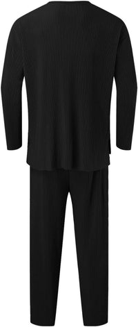 Men's Solid Round Neck Co-ord Set