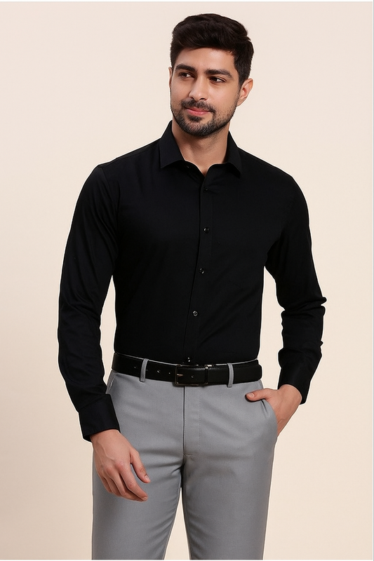 Men’s Classic Black Formal Shirt