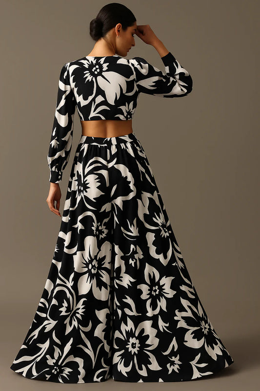Monochrome Muse Floral Co-Ord Set Dress