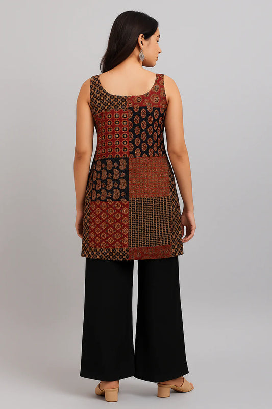 Jaipuri Patchwork Print Short Kurti