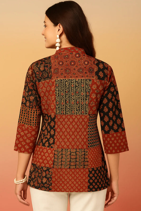 Jaipuri Patch and Mirror work Short Top