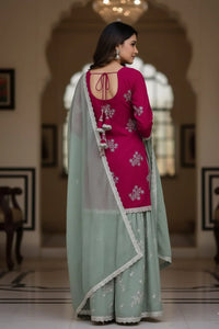 Magenta Sharara Suit Set