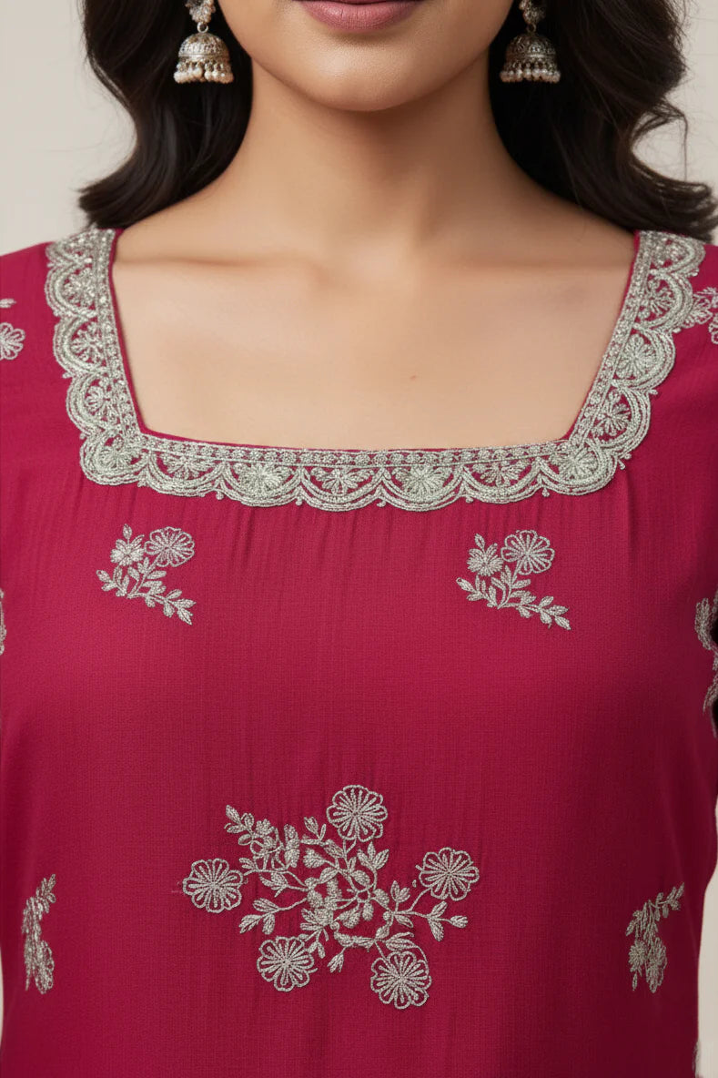 Magenta Sharara Suit Set