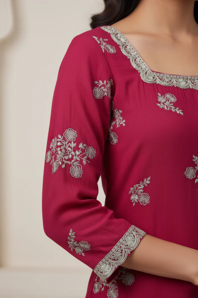 Magenta Sharara Suit Set