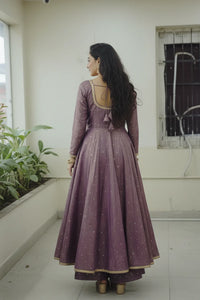 Silk Blend Long Frock Palazzo Set for Women