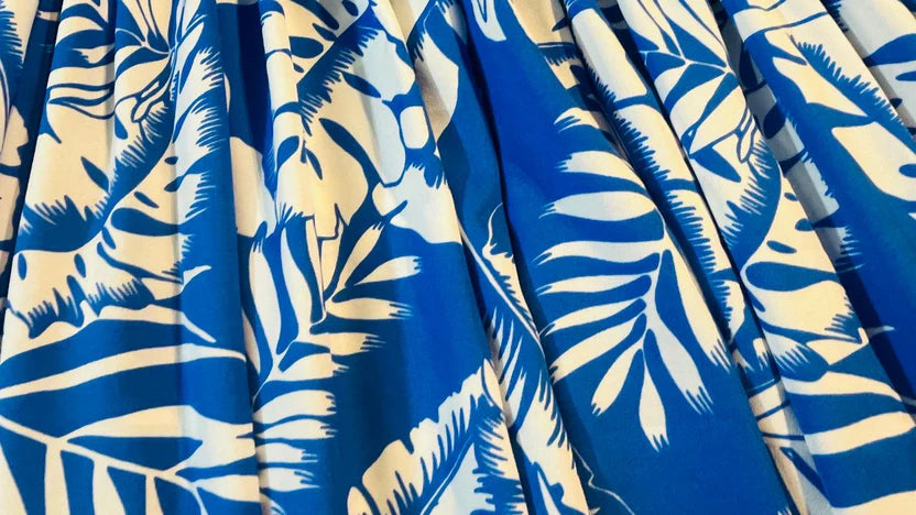 Women Blue Floral Printed Sweetheart Neck Tiered Fit & Flare Dress