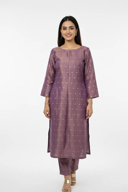 Banarasi silk kurta and palazzo suit